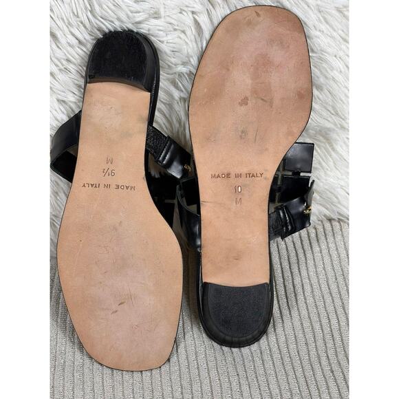 Donald J Pliner Sandals Womens Size 10/9.5 Black Cara Thong Square Toe *READ - Picture 3 of 8